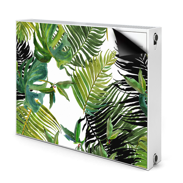 Decorative radiator cover Tropical leaves