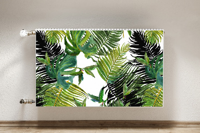 Decorative radiator cover Tropical leaves