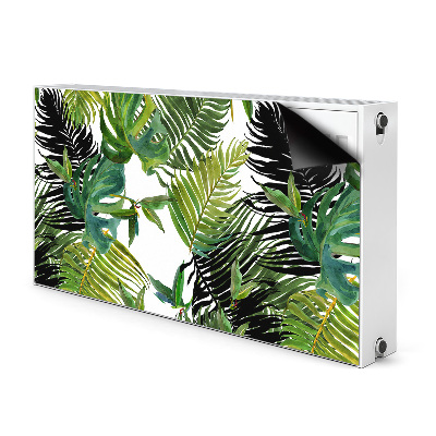 Decorative radiator cover Tropical leaves