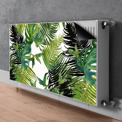 Decorative radiator cover Tropical leaves