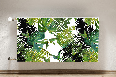 Decorative radiator cover Tropical leaves