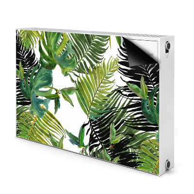 Decorative radiator cover Tropical leaves