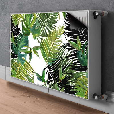 Decorative radiator cover Tropical leaves