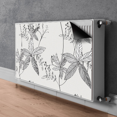 Printed radiator mat Doodle flowers