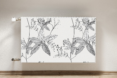 Printed radiator mat Doodle flowers