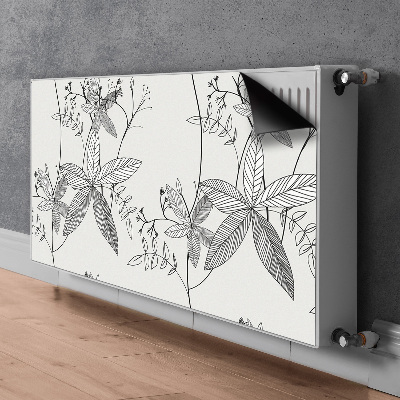 Printed radiator mat Doodle flowers