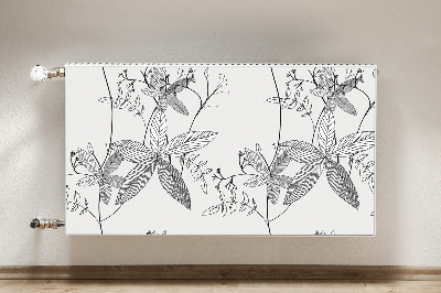 Printed radiator mat Doodle flowers