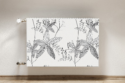 Printed radiator mat Doodle flowers