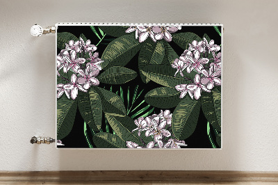 Magnetic radiator mat Exotic flowers