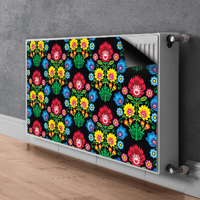 Decorative radiator cover folk art