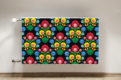 Decorative radiator cover folk art