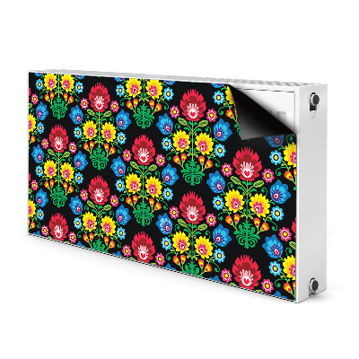 Decorative radiator cover folk art