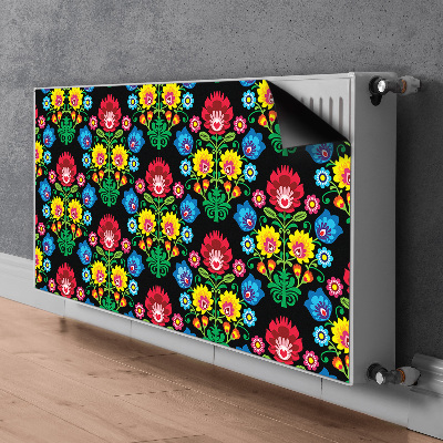 Decorative radiator cover folk art