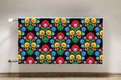 Decorative radiator cover folk art