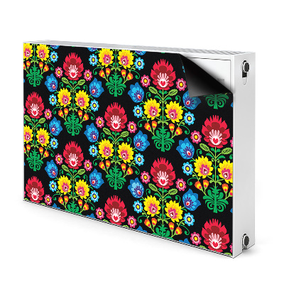 Decorative radiator cover folk art