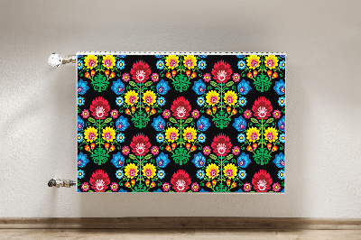 Decorative radiator cover folk art