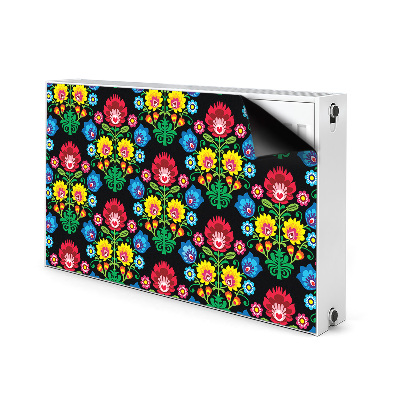 Decorative radiator cover folk art