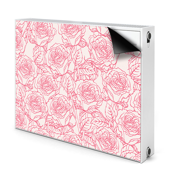 Magnetic radiator mat Roses Doodle