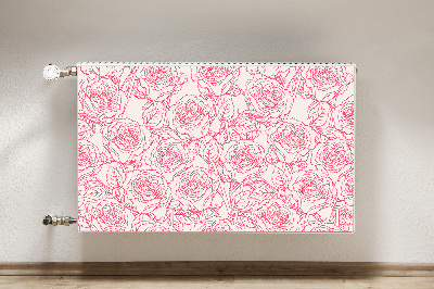 Magnetic radiator mat Roses Doodle