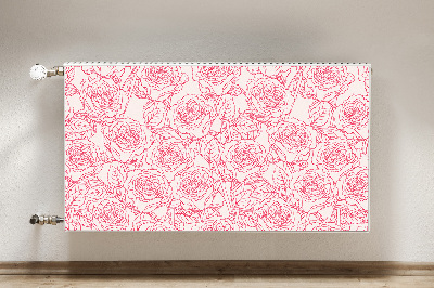 Magnetic radiator mat Roses Doodle