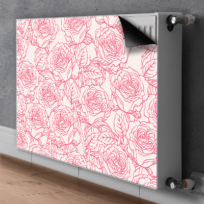 Magnetic radiator mat Roses Doodle