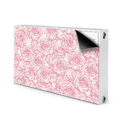 Magnetic radiator mat Roses Doodle