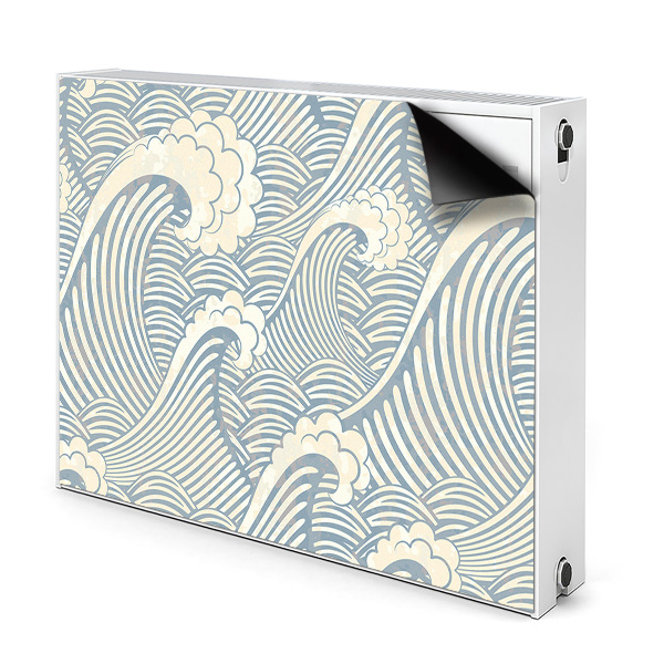 Magnetic radiator mat Ocean waves