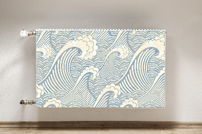 Magnetic radiator mat Ocean waves