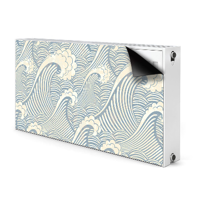 Magnetic radiator mat Ocean waves