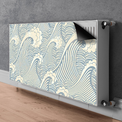 Magnetic radiator mat Ocean waves