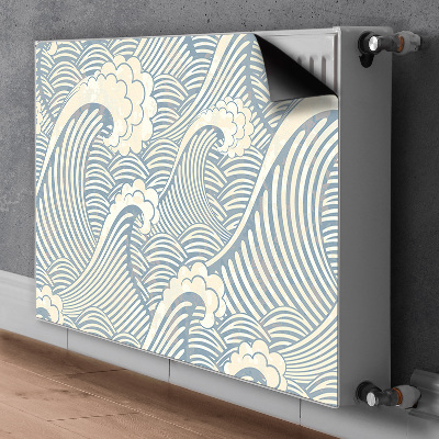 Magnetic radiator mat Ocean waves