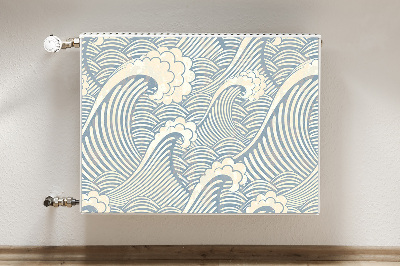 Magnetic radiator mat Ocean waves