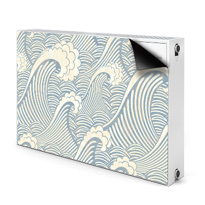 Magnetic radiator mat Ocean waves