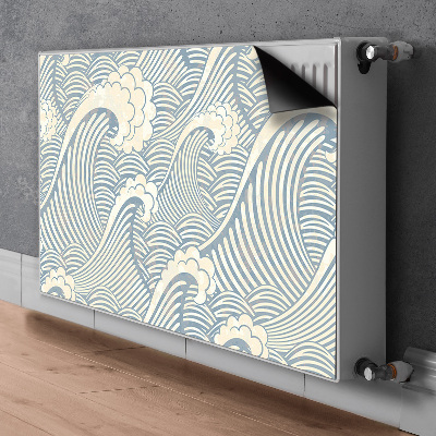 Magnetic radiator mat Ocean waves