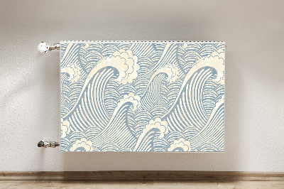 Magnetic radiator mat Ocean waves