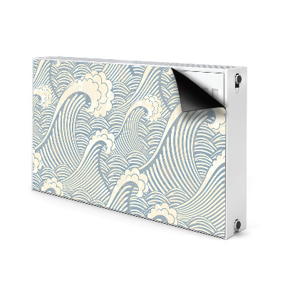 Magnetic radiator mat Ocean waves