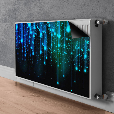Magnetic radiator mat Blue particles