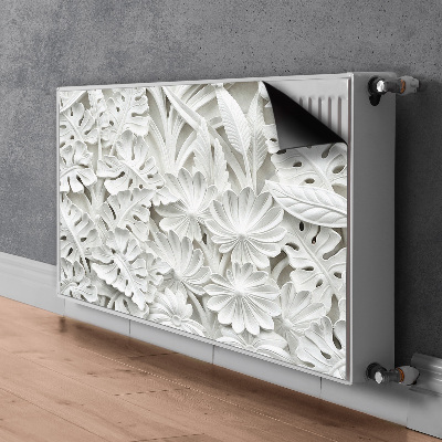 Magnetic radiator cover Marble leaves