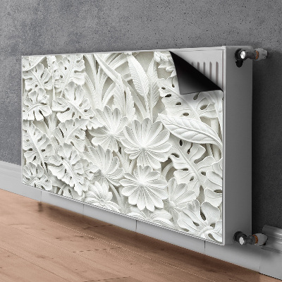 Magnetic radiator cover Marble leaves