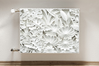 Magnetic radiator cover Marble leaves