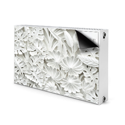 Magnetic radiator cover Marble leaves