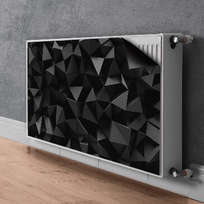 Radiator cover Black abstraction