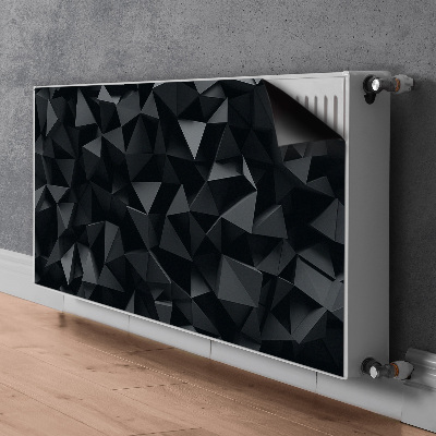 Radiator cover Black abstraction