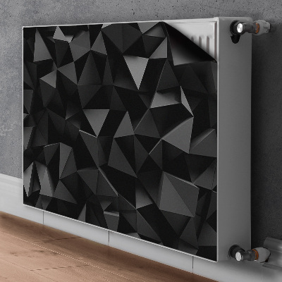 Radiator cover Black abstraction