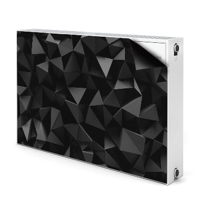 Radiator cover Black abstraction