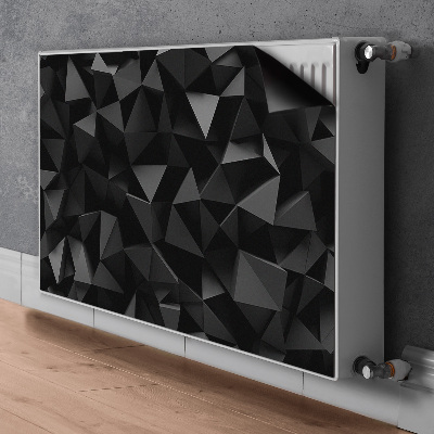 Radiator cover Black abstraction