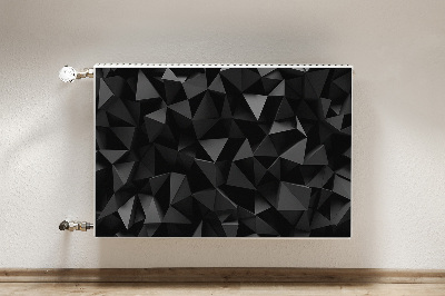 Radiator cover Black abstraction