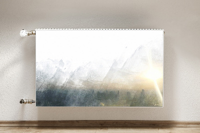 Decorative radiator mat Fuji landscape