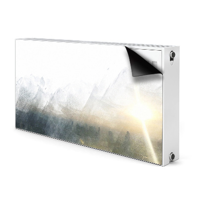 Decorative radiator mat Fuji landscape