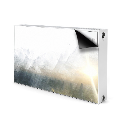 Decorative radiator mat Fuji landscape